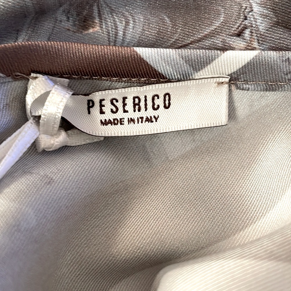 SALE! Peserico Tan, White & Grey Printed Dress - Picture 9 of 13